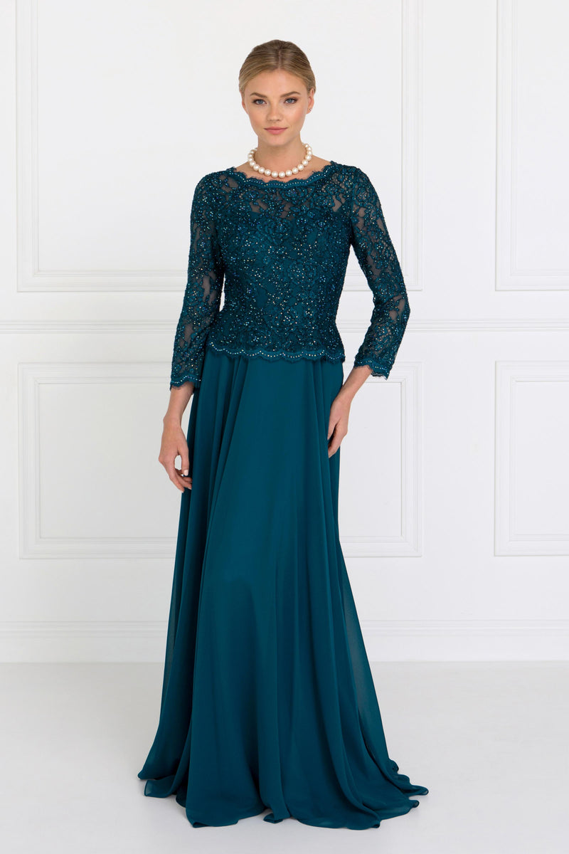 Teal Mother of the Groom Dress