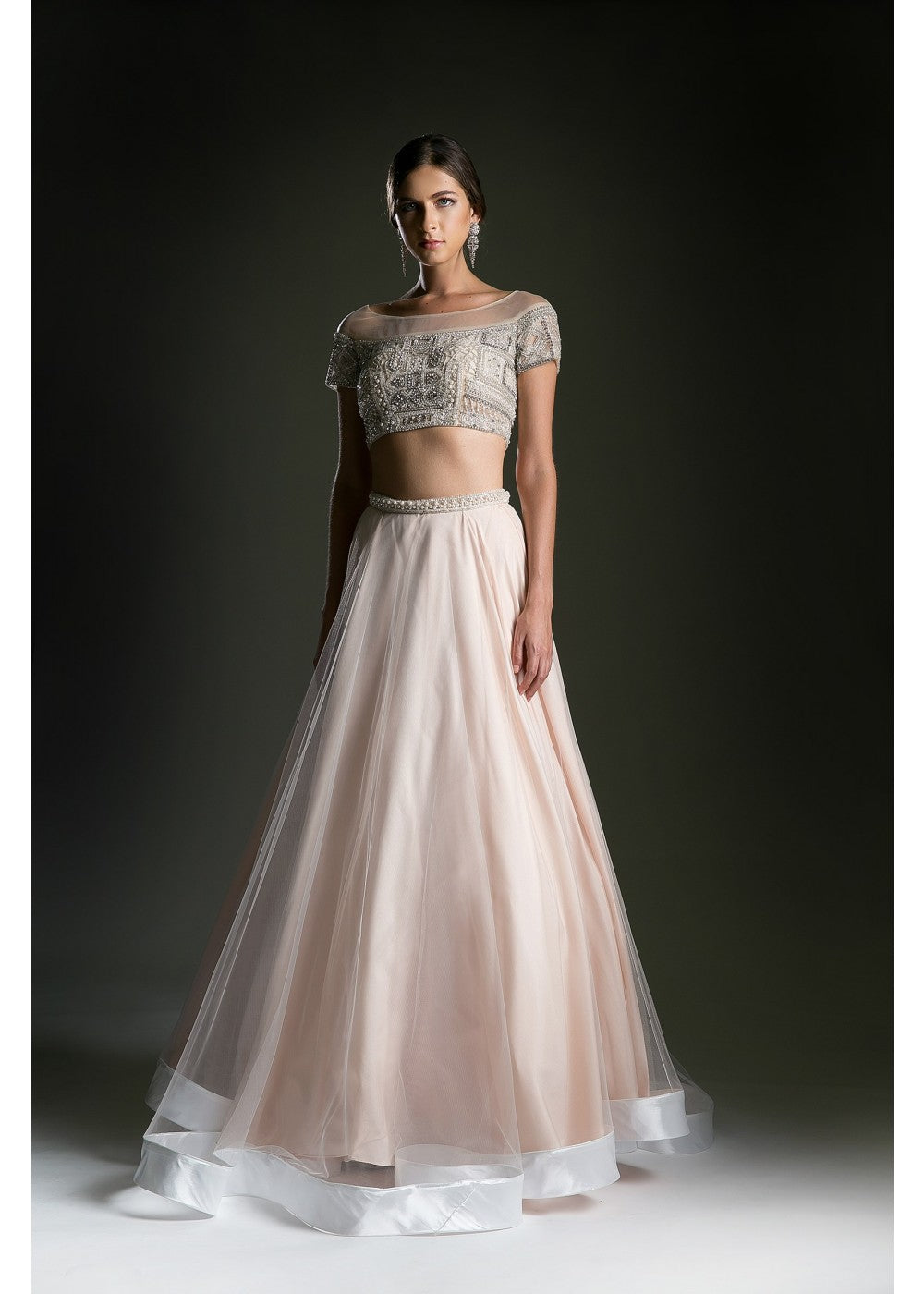 2018 Designer Crop top and skirt Beaded Prom Evening Gown Frugal Mughal 2018 Designer Crop top and skirt Beaded Prom Evening Gown Frugal Mughal