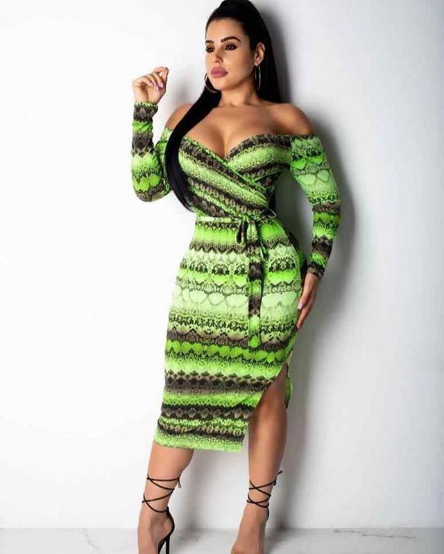 Neon vibes python wild print long sleeves fitted bodycon dress Frugal Mughal Neon vibes python wild print long sleeves fitted bodycon dress Frugal Mughal