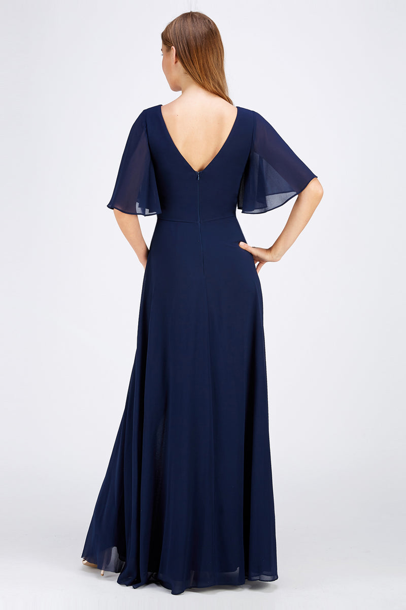 Long affordable maxi Bridesmaid dress in Navy, Blush, Lavender and Burgundy