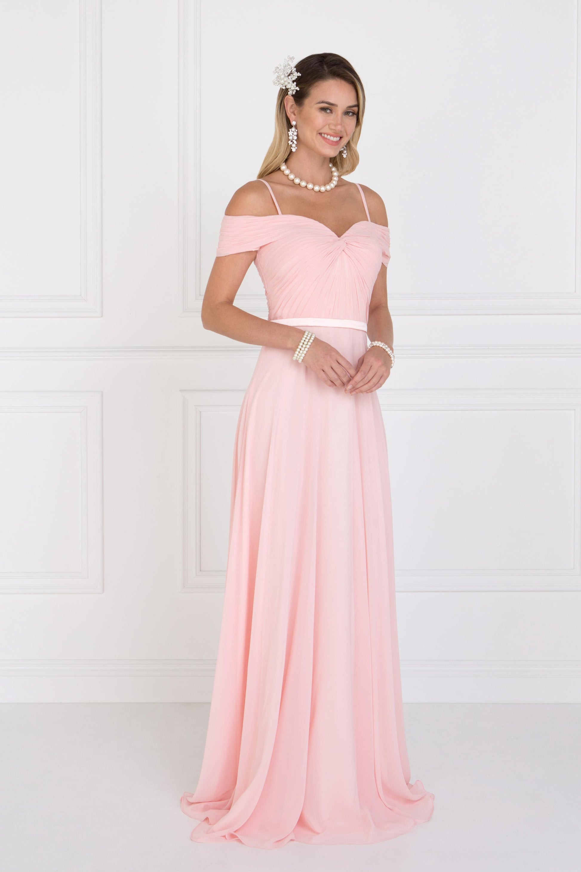 2018 A-line Cold Shoulder Chiffon Long Bridesmaid Dress Blush, Burgund Frugal Mughal 2018 A-line Cold Shoulder Chiffon Long Bridesmaid Dress Blush, Burgund Frugal Mughal
