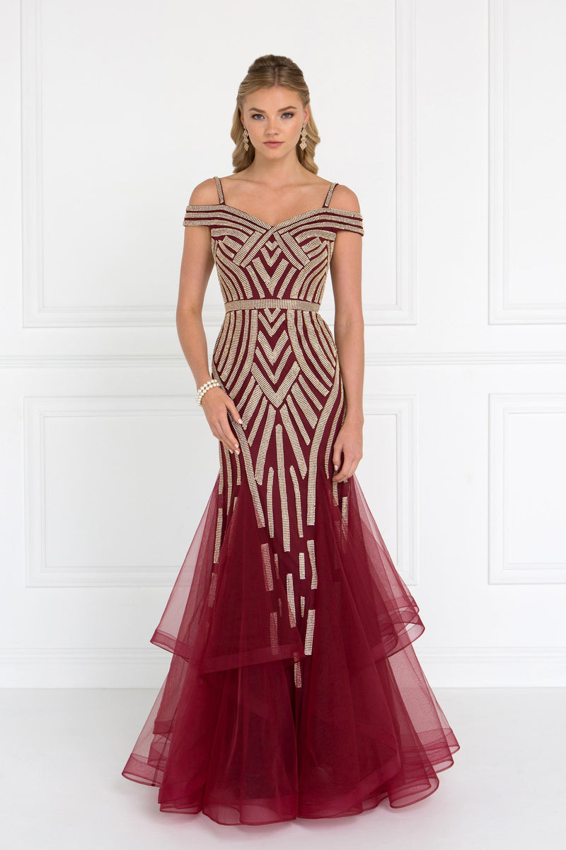 Trumpet mermaid off the shoulder prom dress hotsell