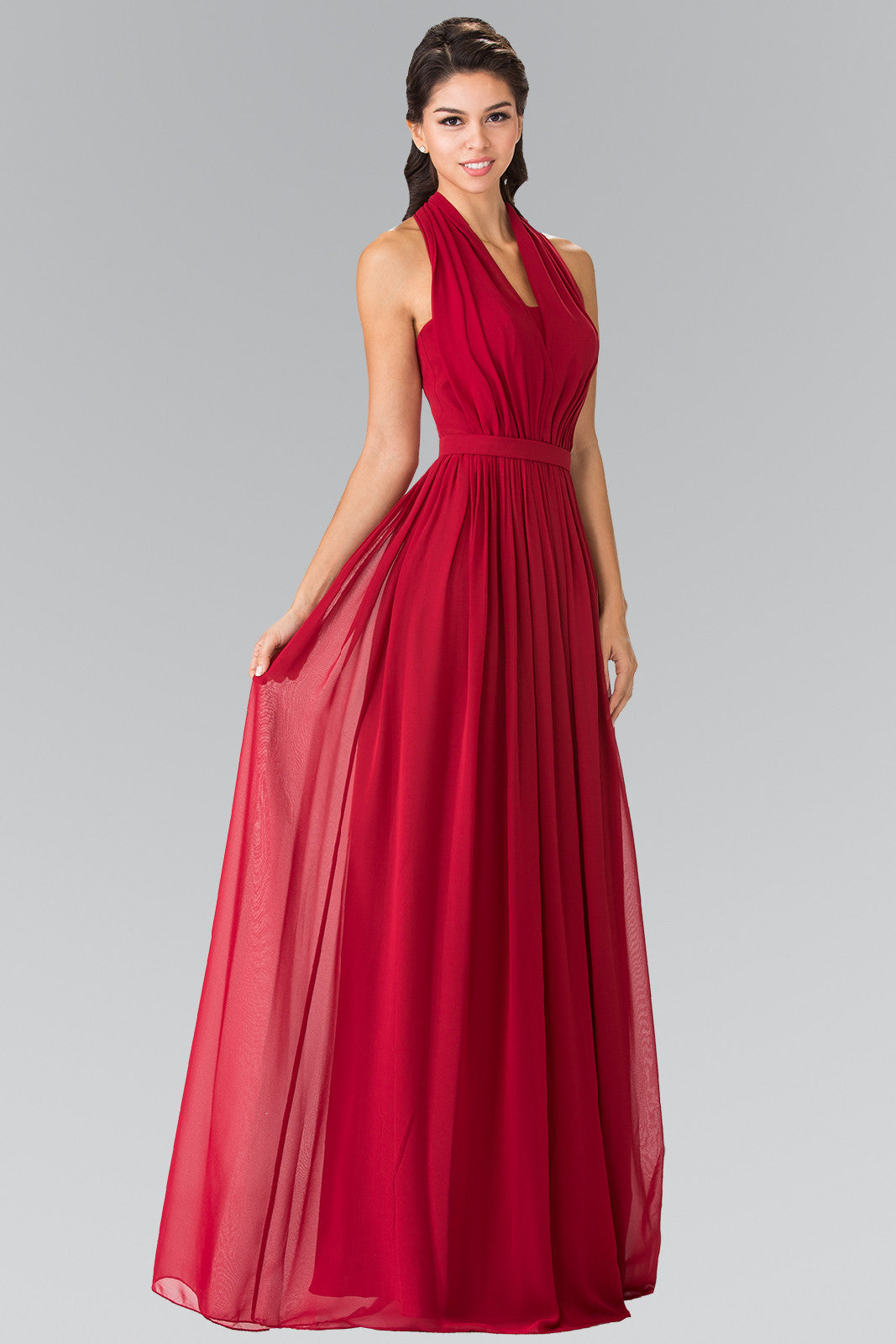 Affordable Chiffon Halter Prom Dress long evening gown prom dress XS - Frugal Mughal Affordable Chiffon Halter Prom Dress long evening gown prom dress XS - Frugal Mughal