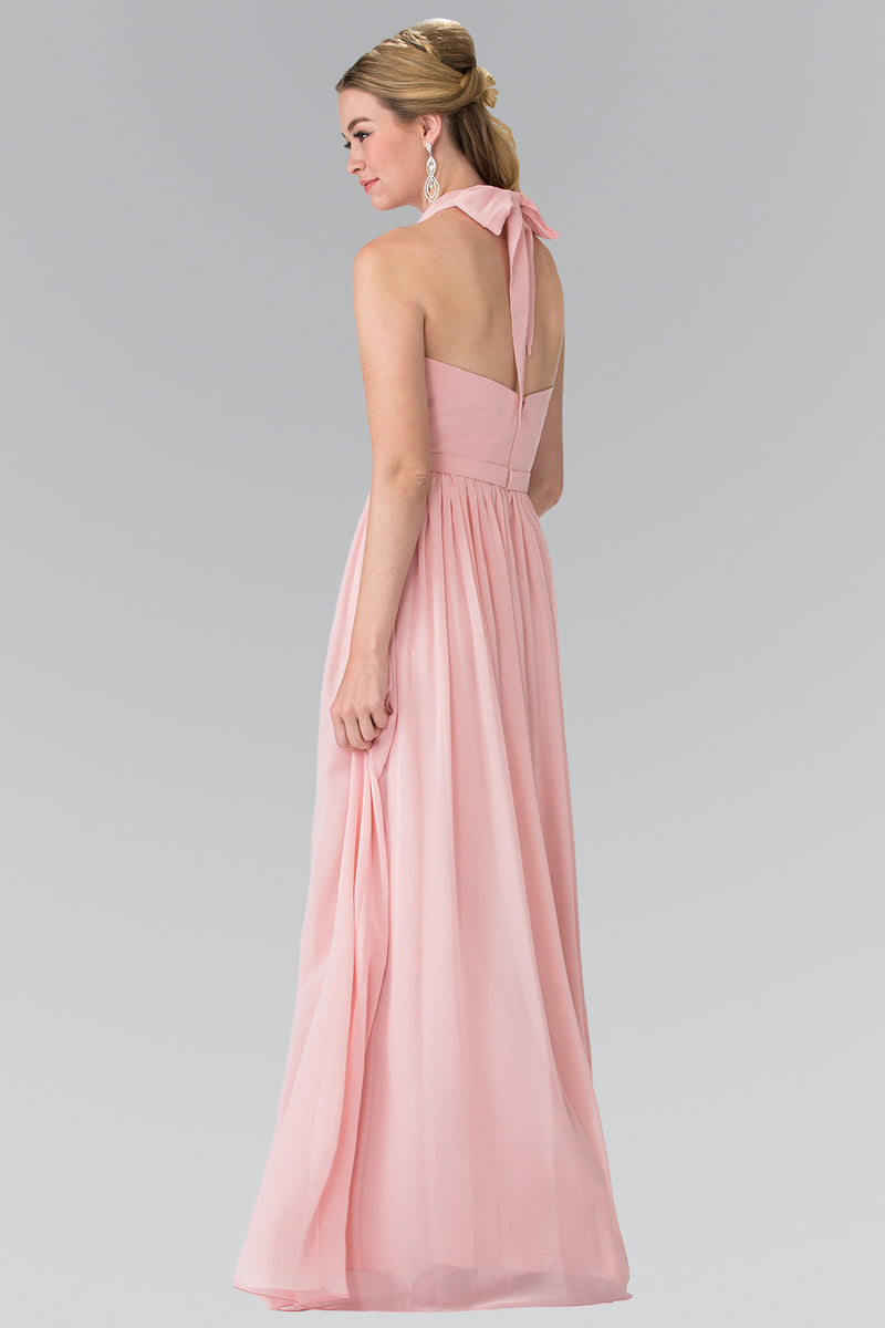 Affordable Chiffon Halter Prom Dress long evening gown prom dress XS - 3XL