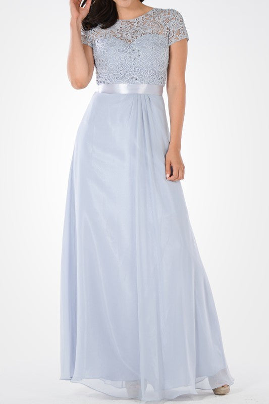 Gray mother of the Bride Dress