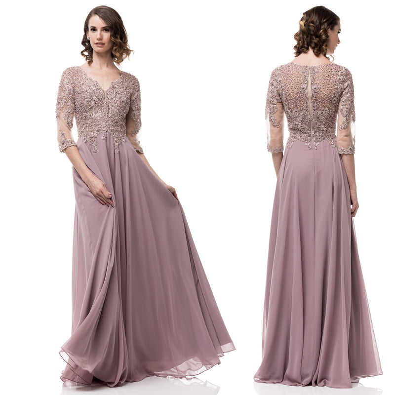 Mauve Mother of the bride gown