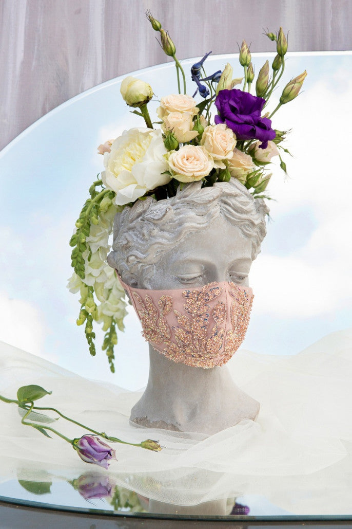 Luxury Bridal Formal Beaded Face Mask