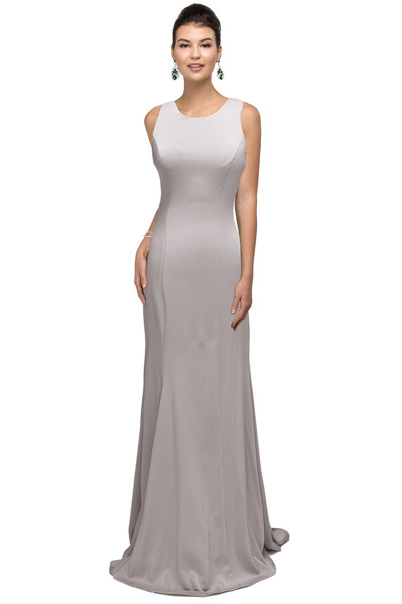 Floor length long Lace appliqué back Mermaid Prom Bridesmaid Dress Evening Gown