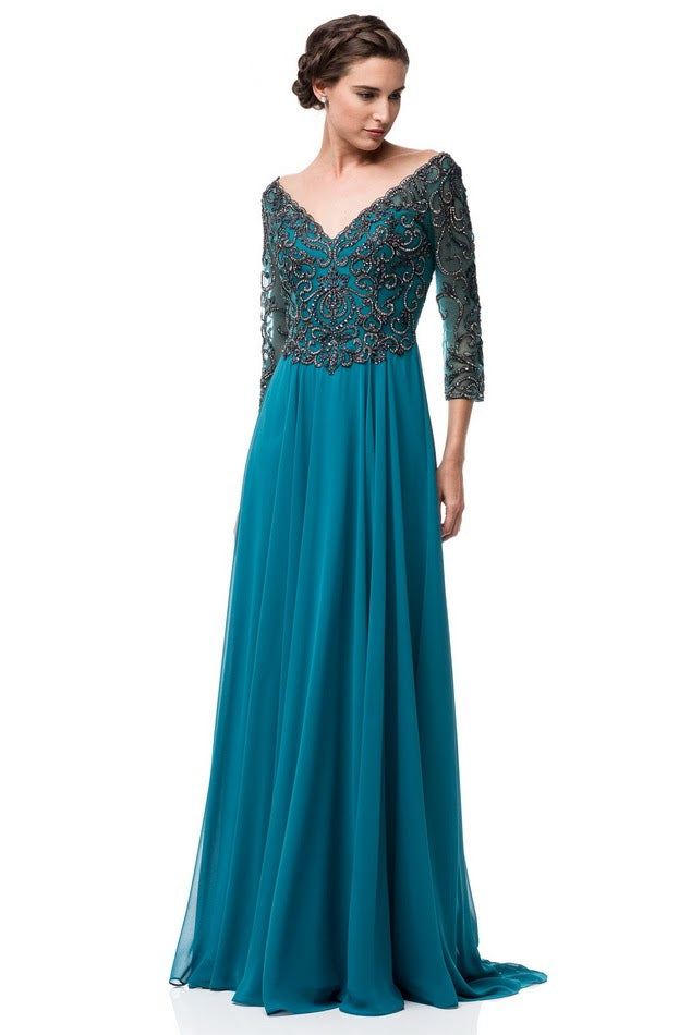 Teal Mother of the Groom dresses