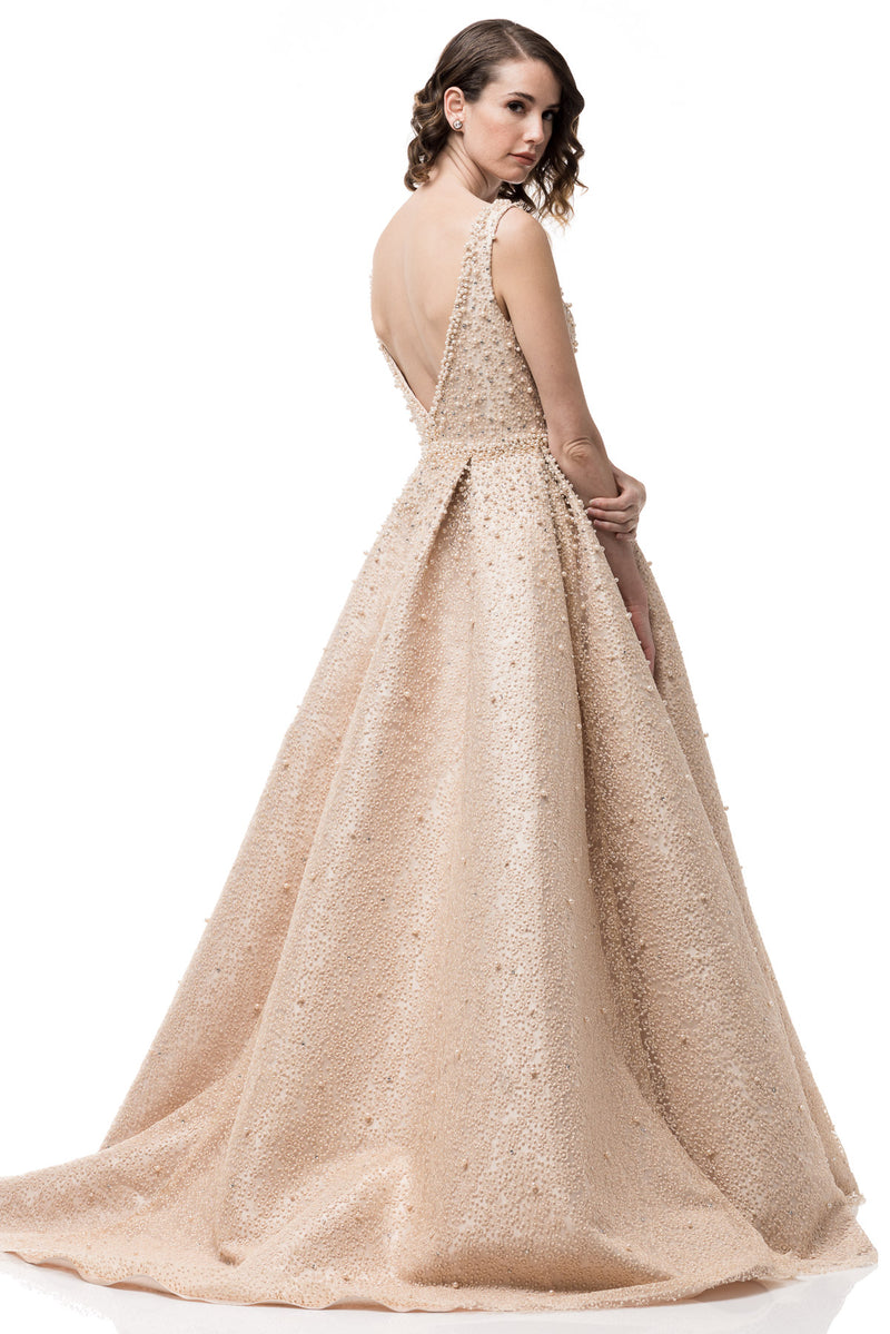 A-line prom gown