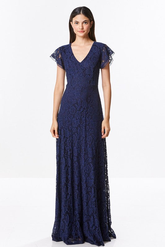 Navy Lace Bridesmaid Dress