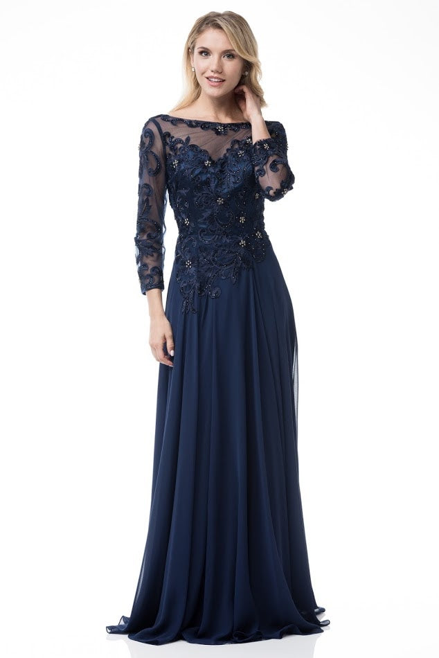 Long sleeve mother on sale of the groom dresses