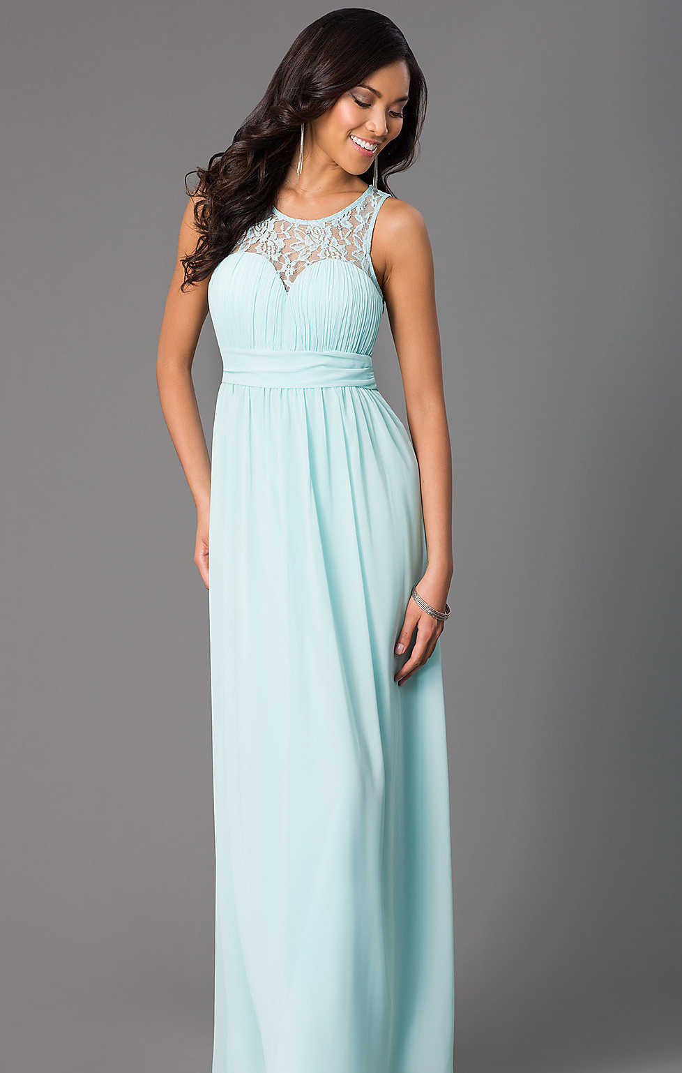 mint and navy bridesmaid dresses Vintage Illusion 3/4 Sleeve Mint Mermaid Bridesmaid Dress