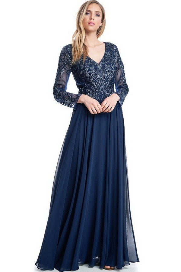 Long Sleeves Mother of the Bride Dress