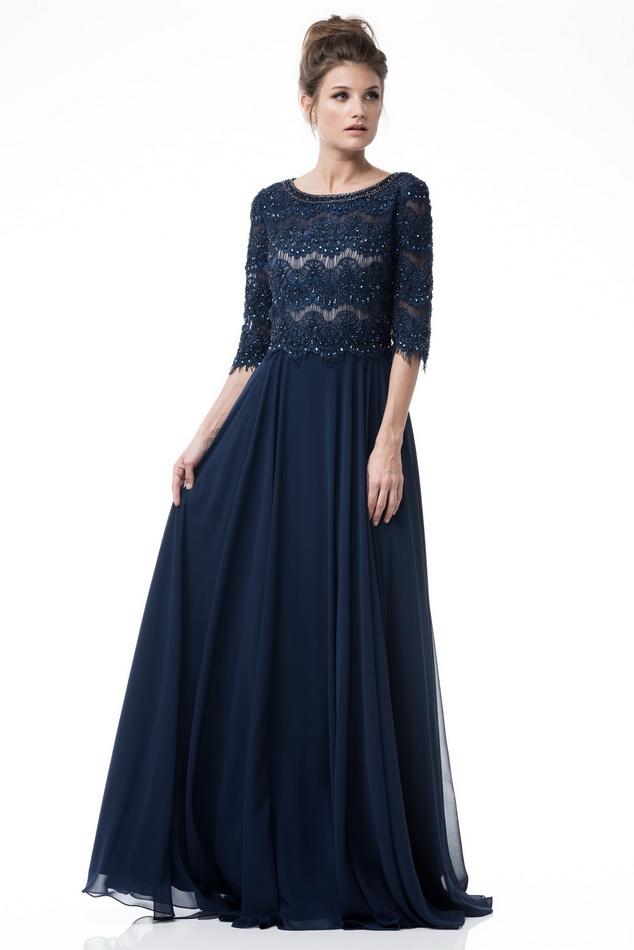 3/4 Sleeves mother of the bride dress