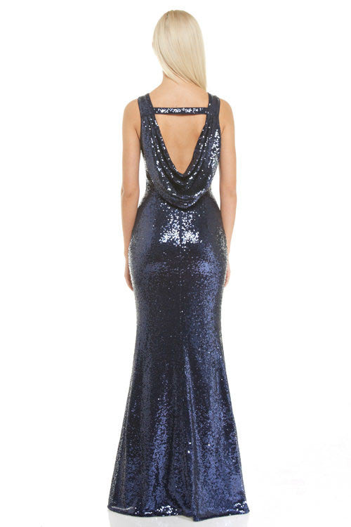 Sequin Navy Bridesmaid Dress