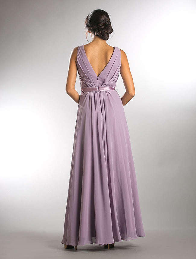 Affordable Chiffon Bella Long Bridesmaid Dress in Rose, Lavender, Taupe & Red