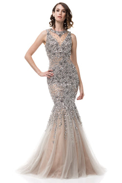 Fully Embellished Rhinestone Gown