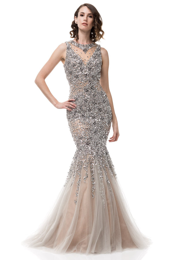 Fully Embellished Rhinestone Gown