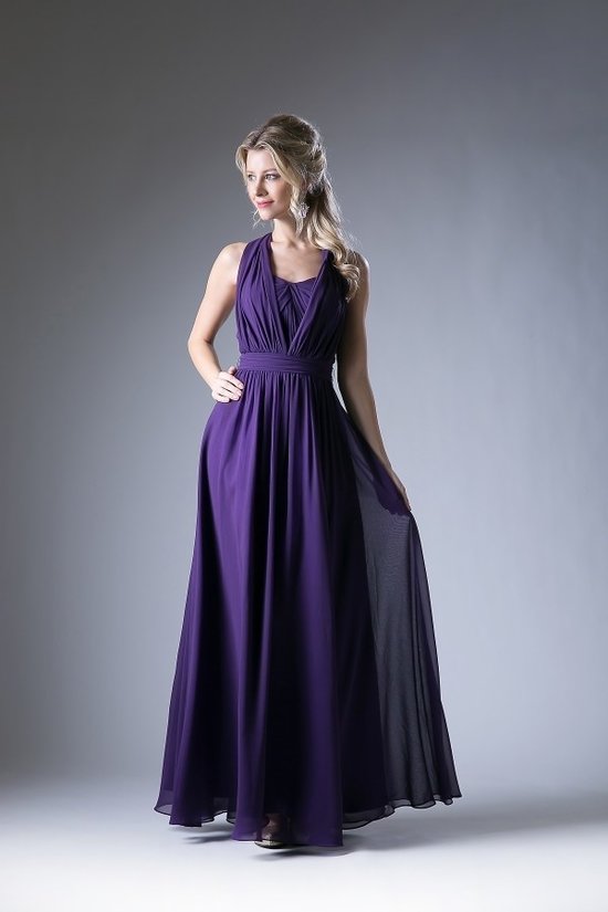 Affordable Versatile Floor Length Convertible Bridesmaid Dress 7 colors XS - 3XL