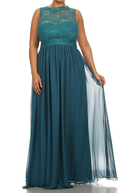 Affordable Chiffon and Lace Bridesmaid Ruby Dress in 4 colors S - 3XL