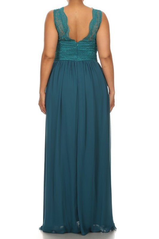 Affordable Chiffon and Lace Bridesmaid Ruby Dress in 4 colors S - 3XL