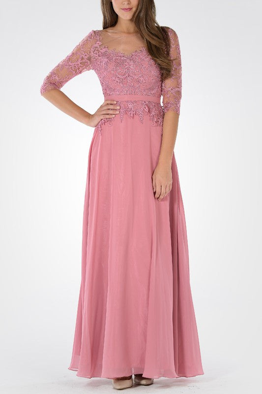 Dusty Pink mother of the Bride Dress