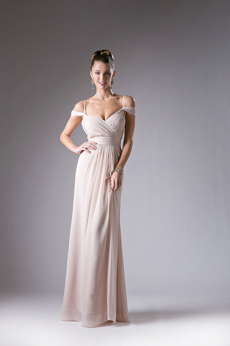 Lux Floor length off the shoulder Maxi Chiffon Bridesmaid Dress 8 colors XS - 3XL