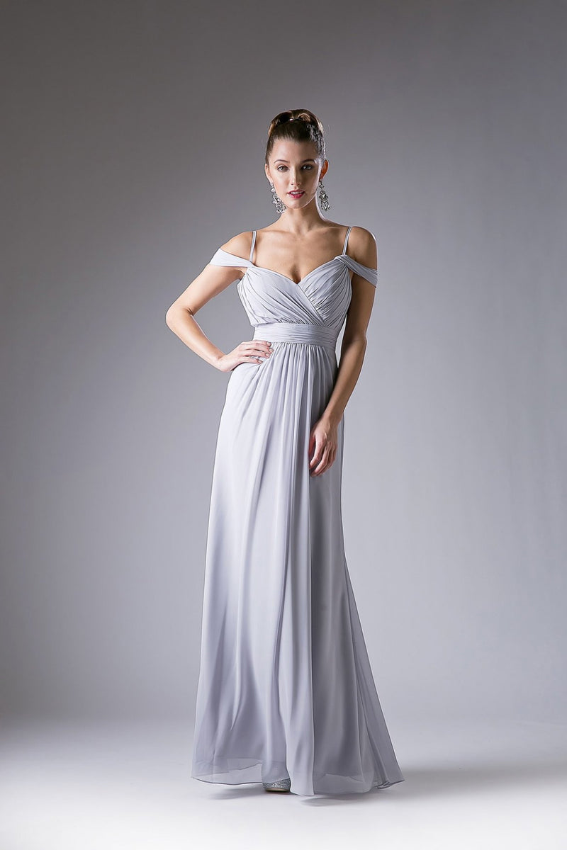 Lux Floor length off the shoulder Maxi Chiffon Bridesmaid Dress 8 colors XS - 3XL