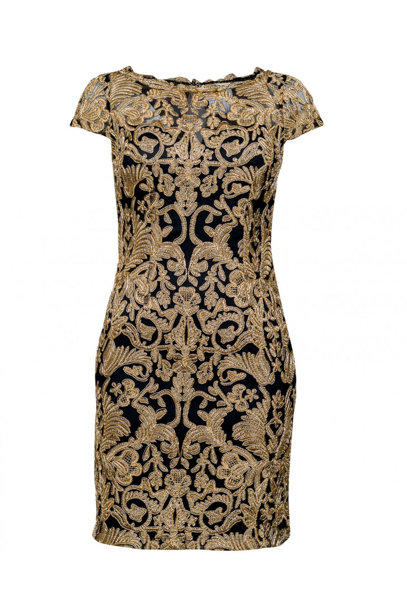 Black and Gold baroque Dress