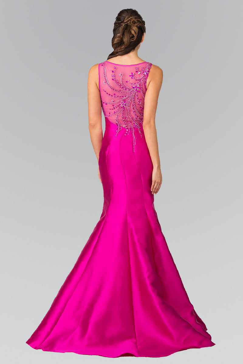 Hot pink prom dress