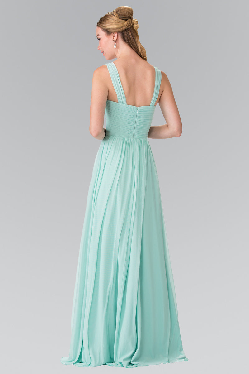 Floor Length Audrey Bridesmaid Chiffon dress Prom Evening Gown in 5 colors