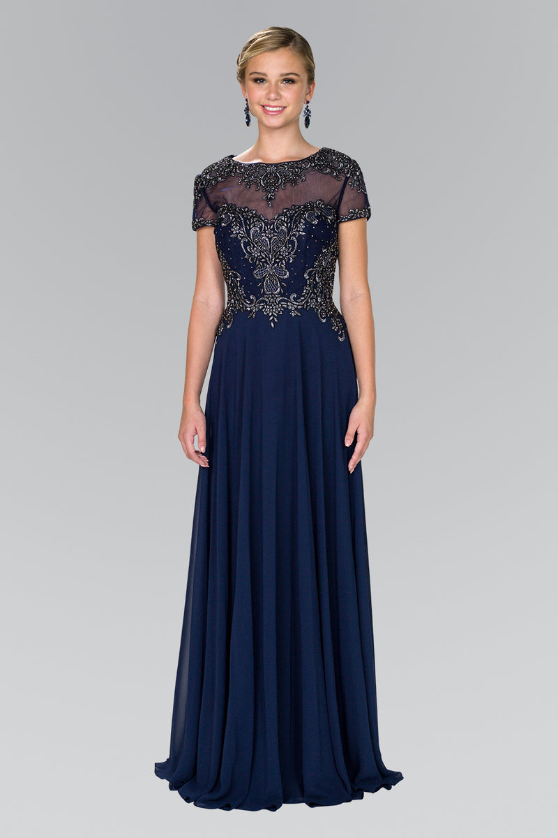 Navy Mother of the Bride Dress