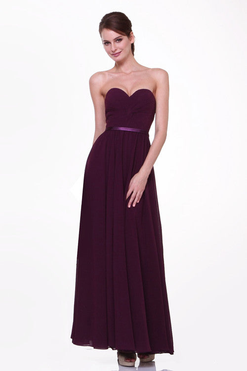 Elegant Floor Length Chiffon Long Bridesmaid Dress Gown All colors size 4 - 16