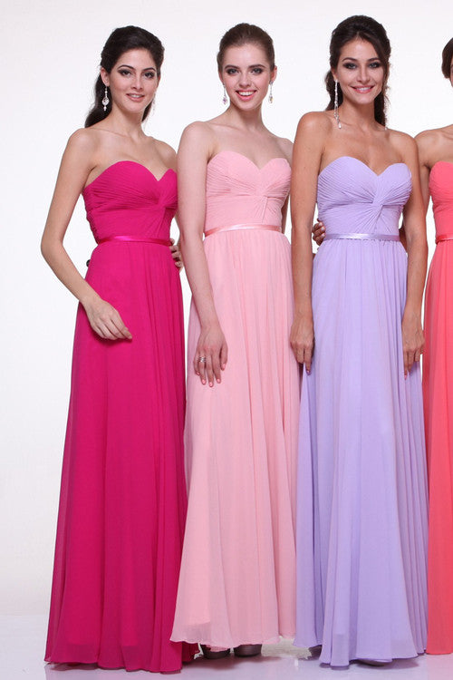 Elegant Floor Length Chiffon Long Bridesmaid Dress Gown All colors size 4 - 16