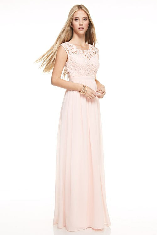 Affordable Crochet Chiffon long Bridesmaid dress Navy, Coral, Grey, Mint & Blush