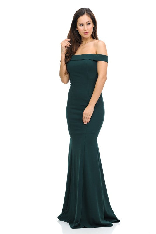Long Off The Shoulder Flare Mermaid Formal Party Bridesmaid Dress 5 colors