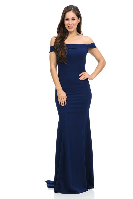 Long Off The Shoulder Flare Mermaid Formal Party Bridesmaid Dress 5 co ...