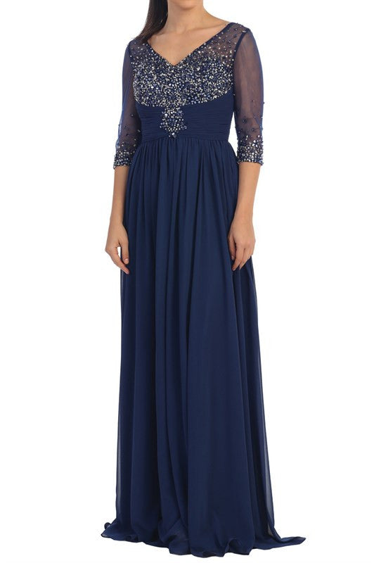 Navy Mother of the Bride Dress