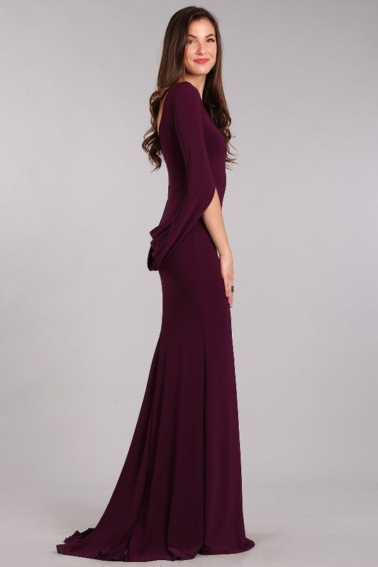 Floor Length Ariel maxi mermaid Plum Bridesmaid Dress Frugal Mughal Floor Length Ariel maxi mermaid Plum Bridesmaid Dress Frugal Mughal