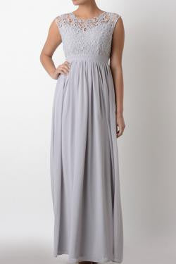 Affordable Crochet Chiffon long Bridesmaid dress Navy, Coral, Grey, Mint & Blush